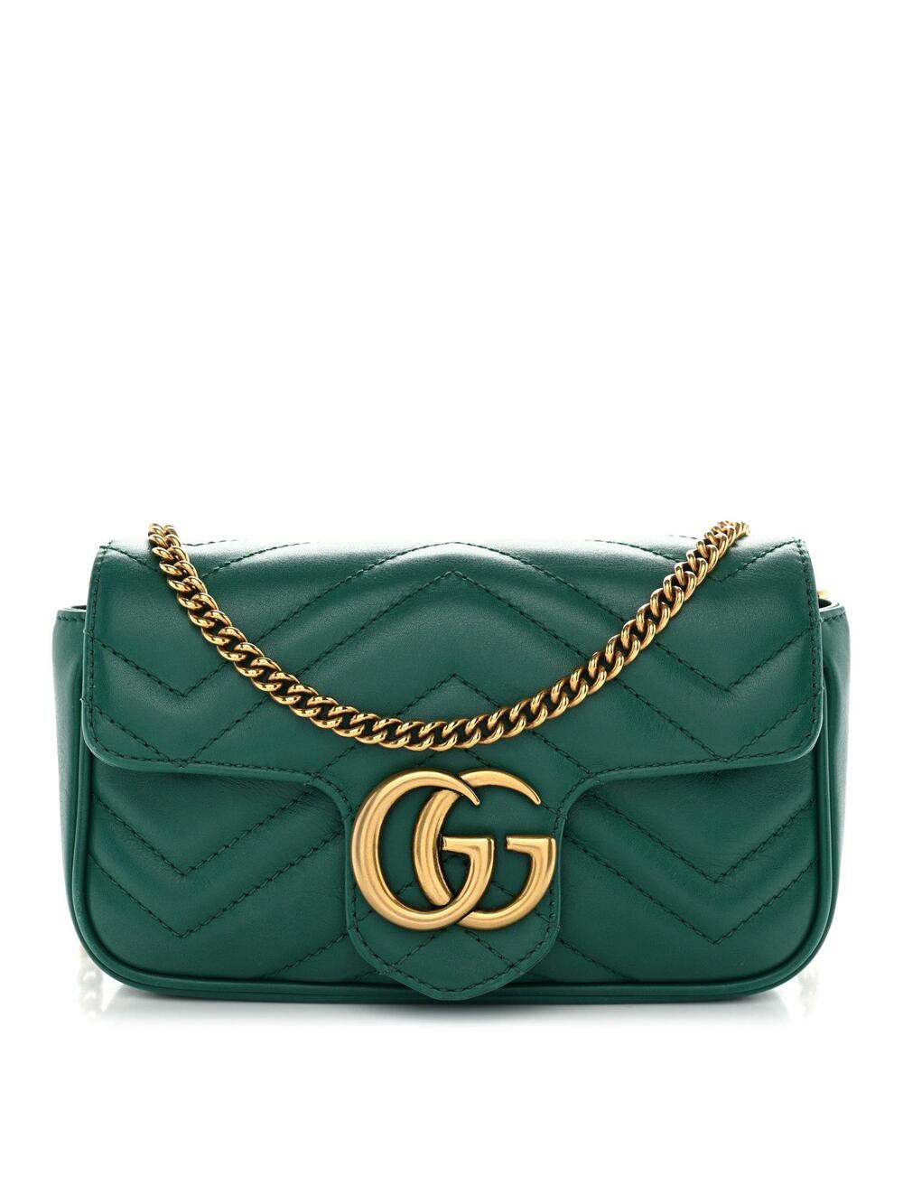Gucci Calfskin Matelasse Super Mini Gg #347456G95B